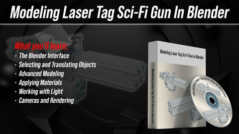 Modeling Laser Tag Sci-Fi Gun In Blender I Tutorial