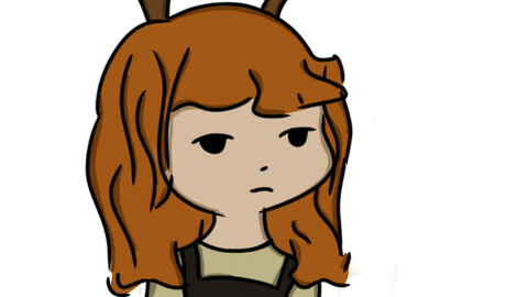 Anna with reindeer ears