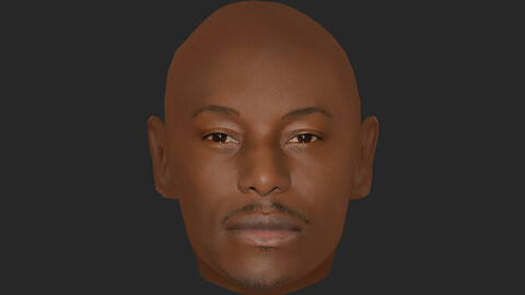 Tyrese Gibson Head - Lowpoly head for game