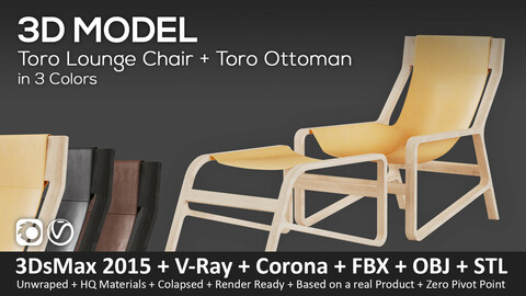 Toro Lounge Chair + Toro Ottoman