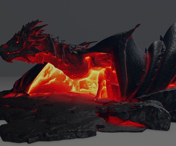ArtStation - fire dragon | Game Assets