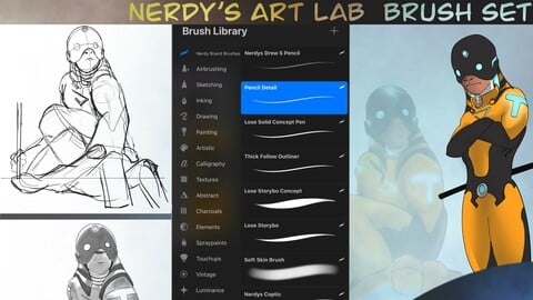 Realism, Concept Art and illustration brush set | Procreate