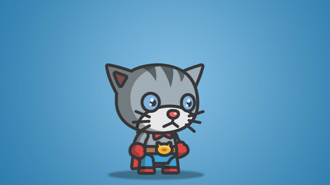 Super Cat Character Sprite