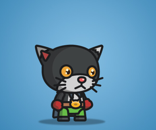 ArtStation - Super Black Cat | Game Assets