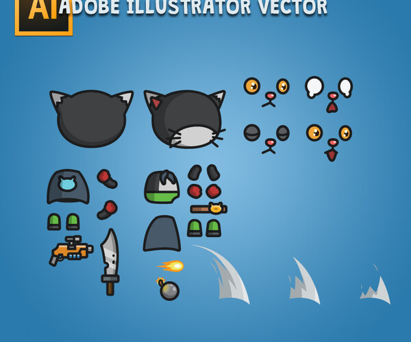 ArtStation - Super Black Cat | Game Assets