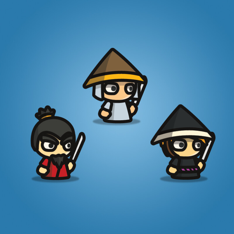 ArtStation - Samurai – Tiny Style Character Sprite | Game Assets