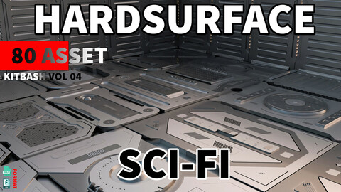 Sci-Fi hardsurface Kitbash Pack 80 - Vol.04