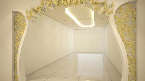 Partition with ornamental design 3D model