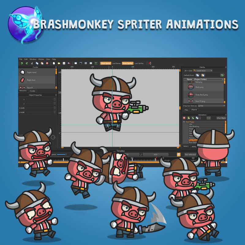 ArtStation - Bad Piggy Character Sprite | Game Assets