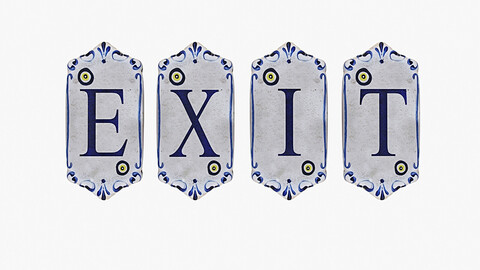 old stone exit sign 02