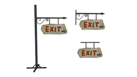 old stone exit sign 02