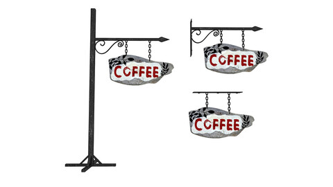 old wooden coffee sign 02