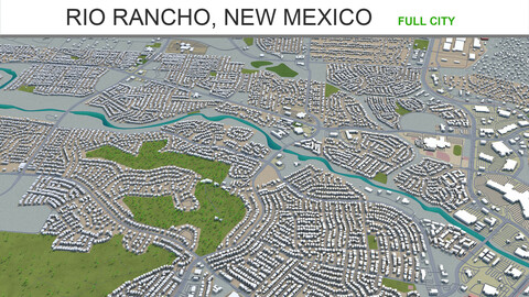 Rio Rancho city  New Mexico 3d model 40km