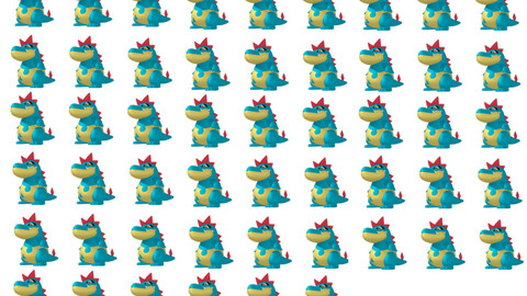 Croconow battler sprite for RPG MAKER MV MZ