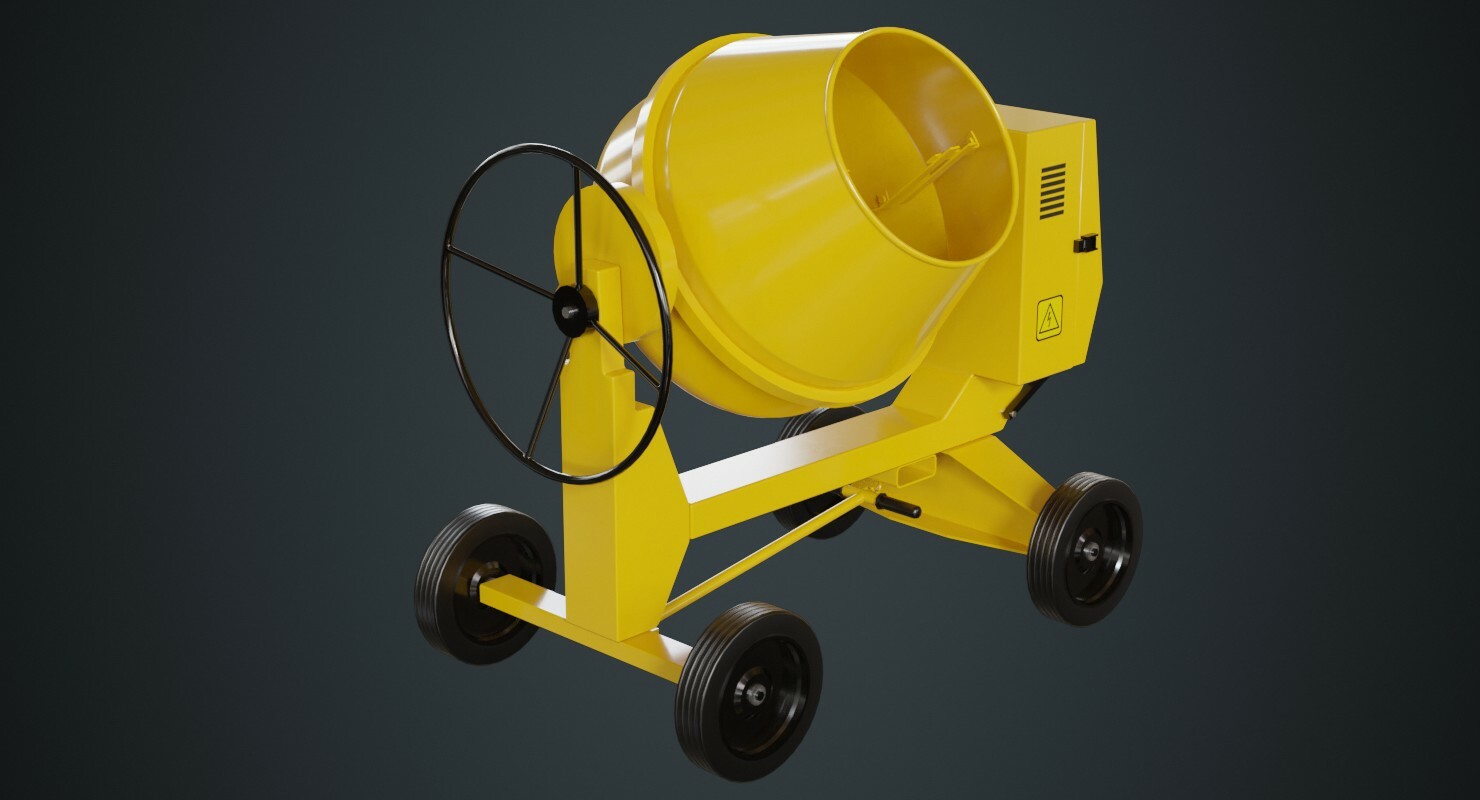 ArtStation Concrete Mixer 1A Game Assets