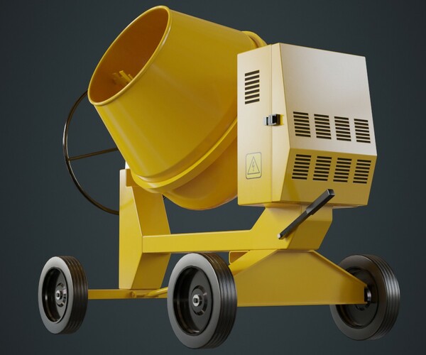 ArtStation Concrete Mixer 1A Game Assets