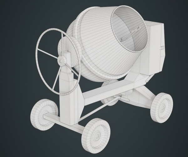 ArtStation Concrete Mixer 1A Game Assets