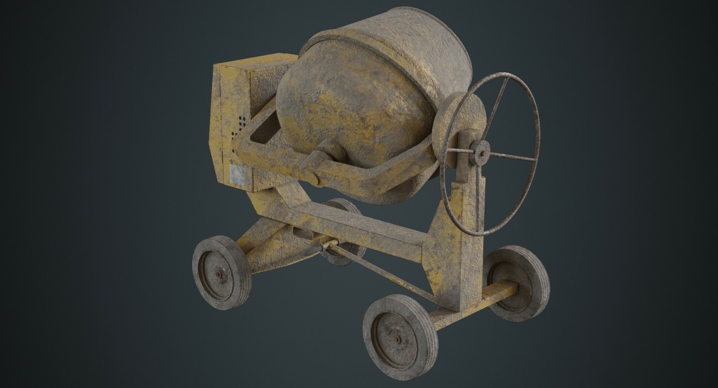 ArtStation Concrete Mixer 1B Game Assets