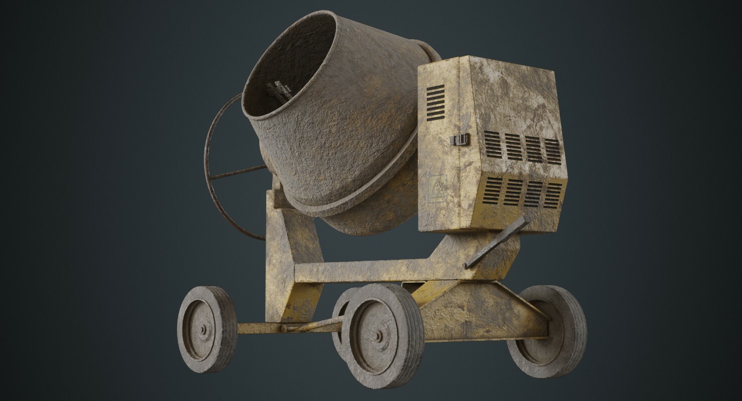 ArtStation Concrete Mixer 1B Game Assets