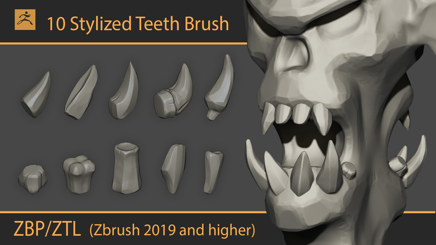 make human teeth in zbrush