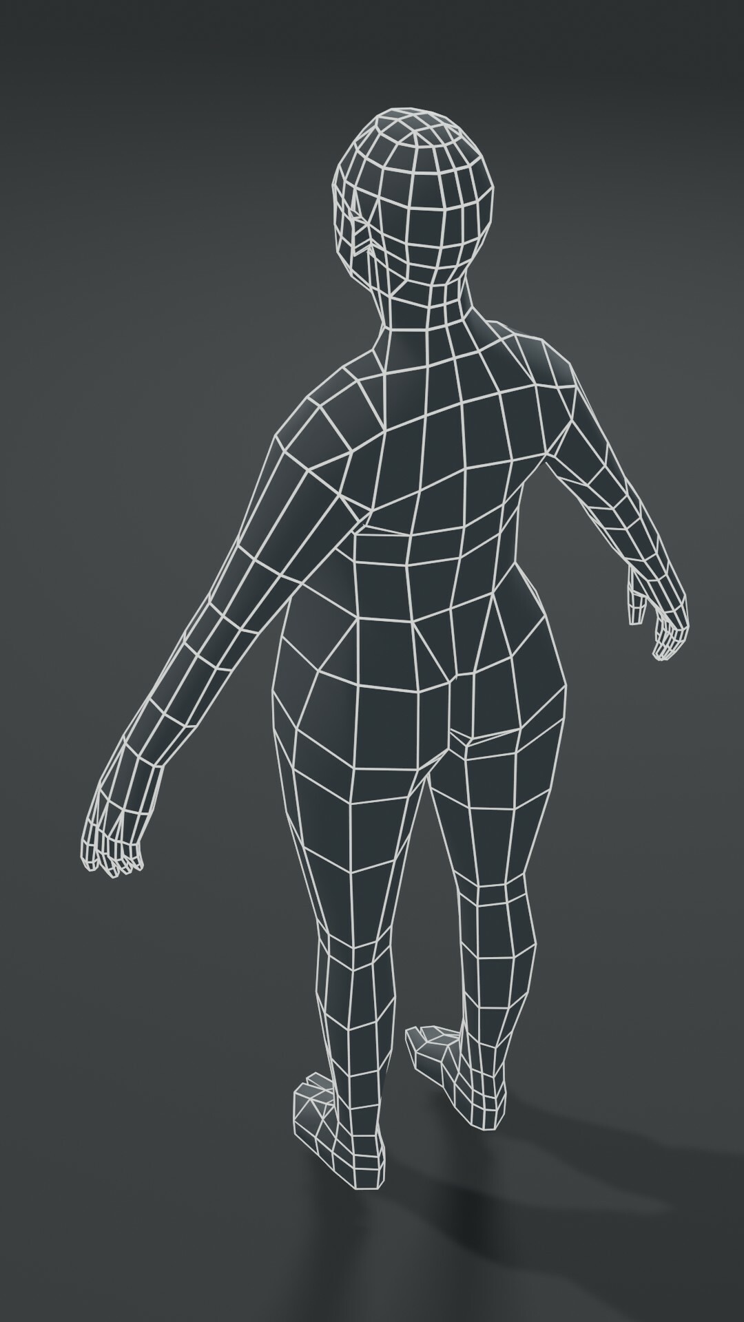 Artstation Female Body Fat Base Mesh 3d Model 1000 Polygons Game Assets