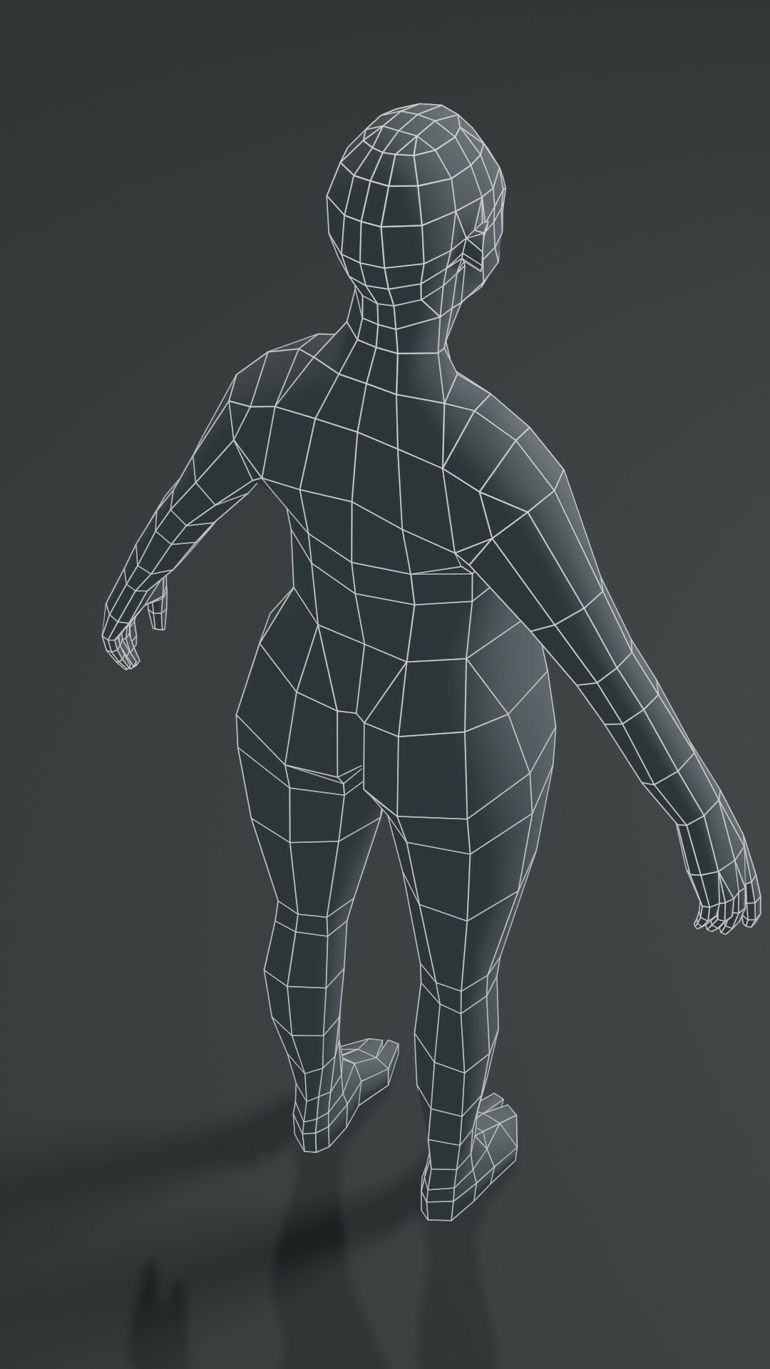 Artstation Female Body Fat Base Mesh 3d Model 1000 Polygons Game Assets