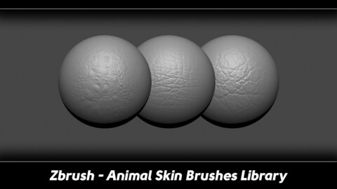 Zbrush - 100 Animal Skin Brushes Library