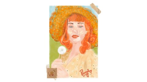 The lady and the dandelion