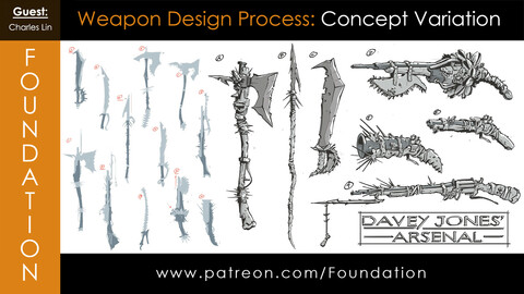 Foundation Art Group - Weapon Design Process: Concept Variation with Charles Lin