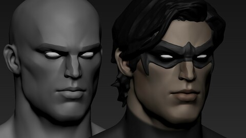 comic male head basemesh 5