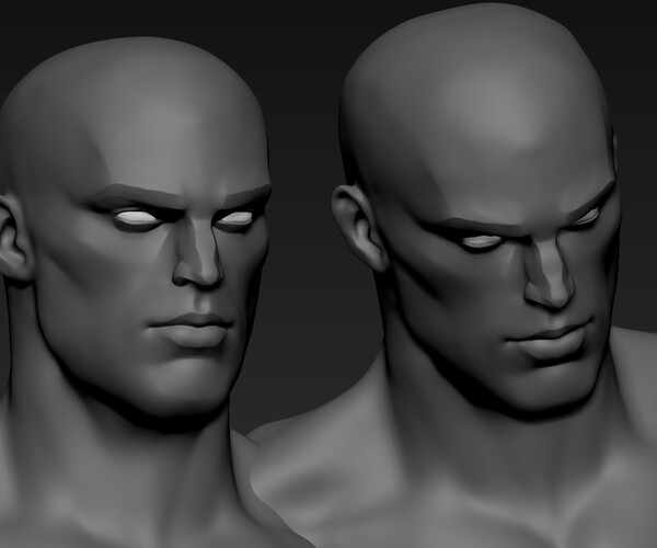 ArtStation - comic male head basemesh 5 | Game Assets