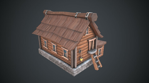 Fancy House Low-poly 3D model