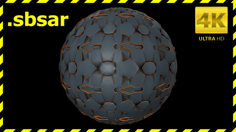 Abstract Armor Material Design - 1 / Sbsar / Substance Painter