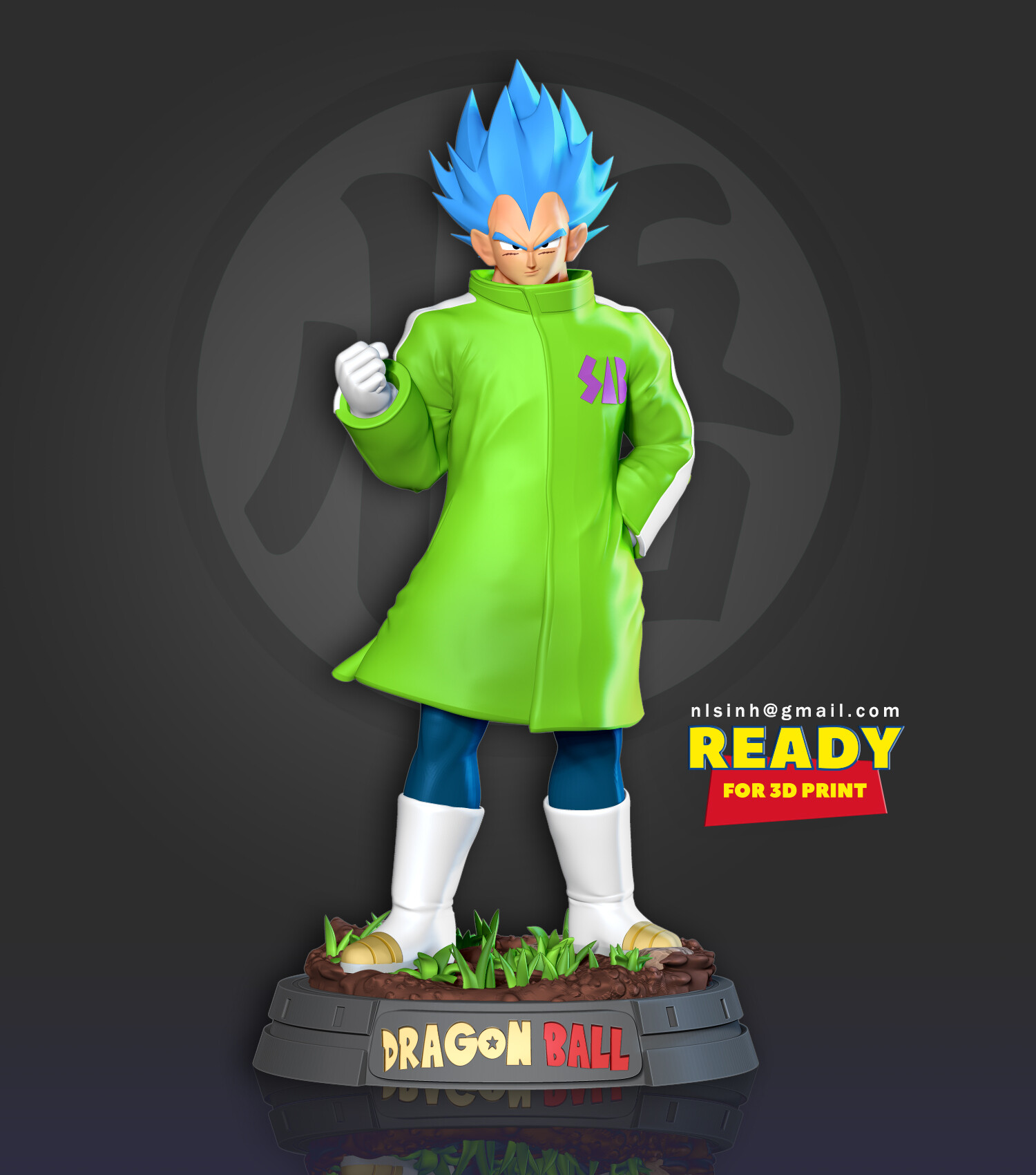 Vegeta green coat sale