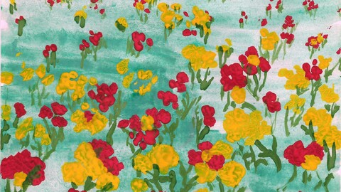 Red and Yellow Poppies