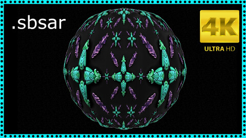 Abstract Avatar Armor Material Design / Sbsar / Substance Painter