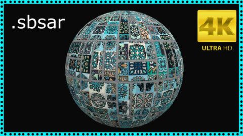 Tile 80s  Material Design / Sbsar / Substance Painter