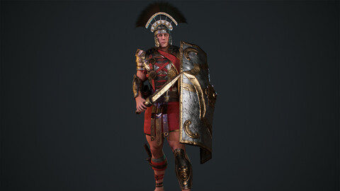 Gladiator Legionary Low-poly 3D model