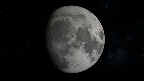 Photorerealistic Moon 3D