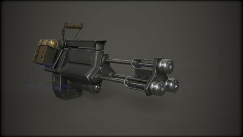 Low Poly Machine Gun
