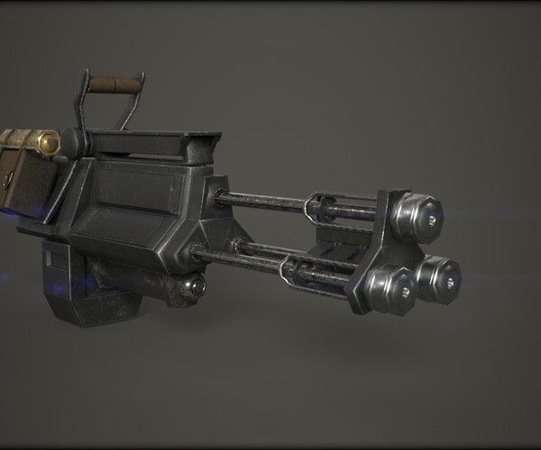 ArtStation - Low Poly Machine Gun | Resources