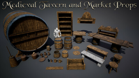 Medieval Tavern and Market Assets