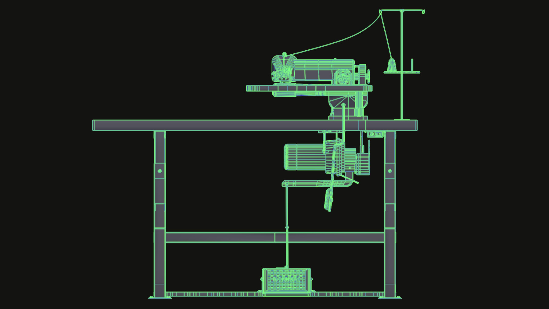 ArtStation Tailor's Industrial Blind Stitch Sewing Machine Game Assets