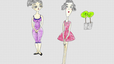 Girls, Friendship, Friends, color