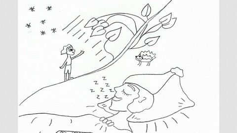 Dream, Dreams, black-and-white