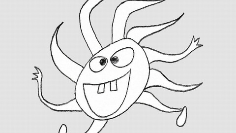 Crazy Sun, black-and-white