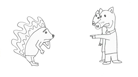 New Hedgehog in the Fog B&W