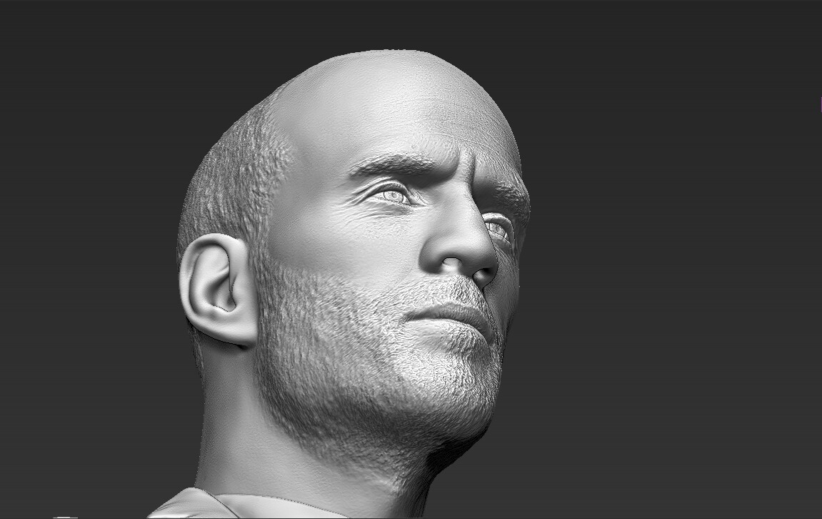 ArtStation - Jason Statham bust ready for full color 3D printing ...