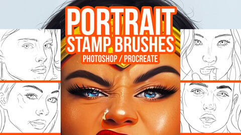 Easy Portrait Stamp Brushes