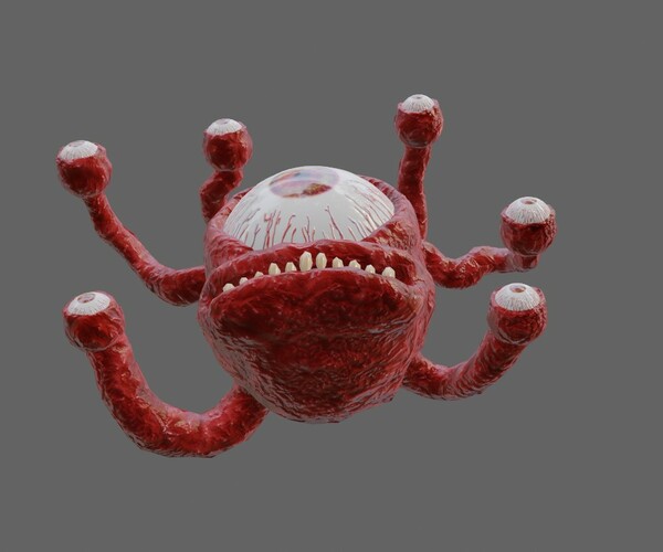 ArtStation - Beholder Monster - Eye - RPG Low-poly 3D model | Game Assets